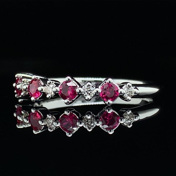 Alternating Ruby And Diamond Eleven Stone Ring Image 2 Geralds Jewelry Oak Harbor, WA
