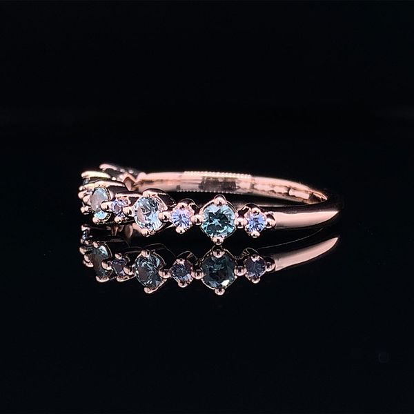 Alternating Montana and Yogo Sapphire Eleven Stone Ring Image 2 Geralds Jewelry Oak Harbor, WA