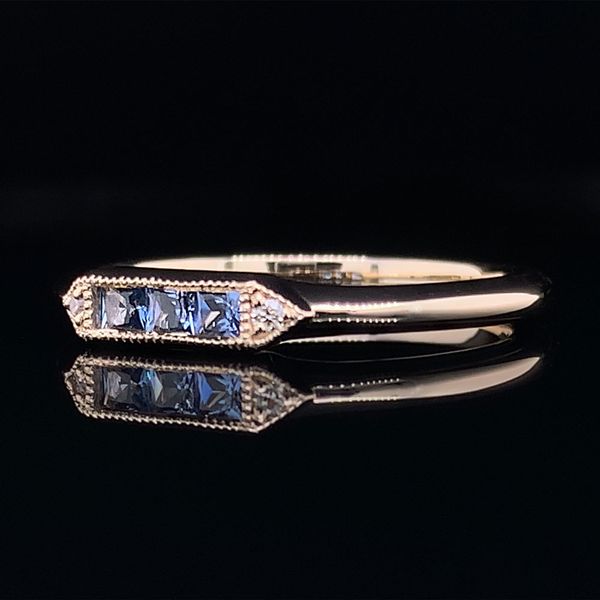 Custom Yogo Sapphire Stackable Ring With Diamond Accents Image 2 Geralds Jewelry Oak Harbor, WA