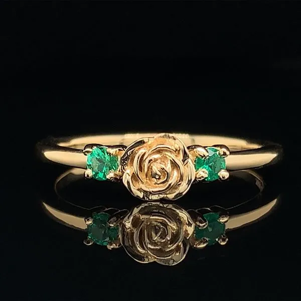 Custom Emerald Rose Ring Geralds Jewelry Oak Harbor, WA