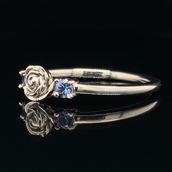 Custom Yogo Sapphire Rose Ring Image 2 Geralds Jewelry Oak Harbor, WA