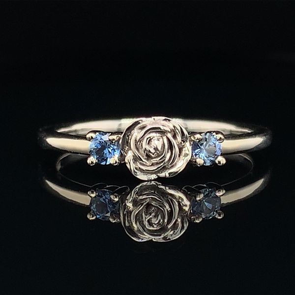 Custom Yogo Sapphire Rose Ring Geralds Jewelry Oak Harbor, WA