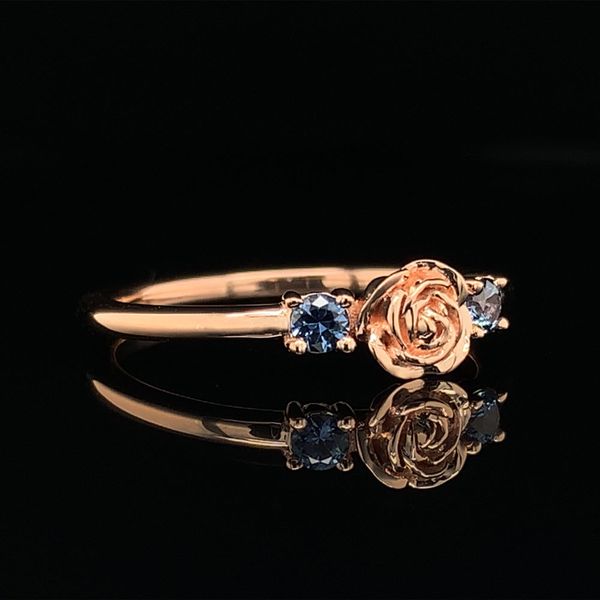 Custom Yogo Sapphire Rose Ring Image 2 Geralds Jewelry Oak Harbor, WA