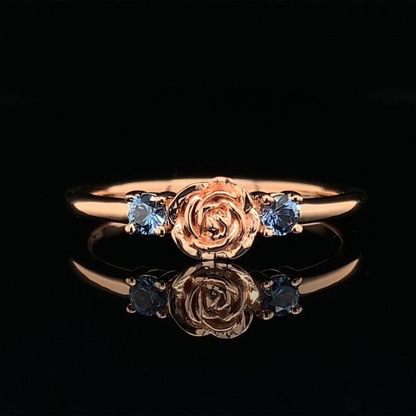 Custom Yogo Sapphire Rose Ring Geralds Jewelry Oak Harbor, WA