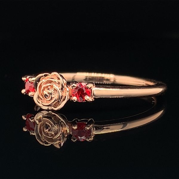 Custom Fire Ruby Rose Ring Image 2 Geralds Jewelry Oak Harbor, WA