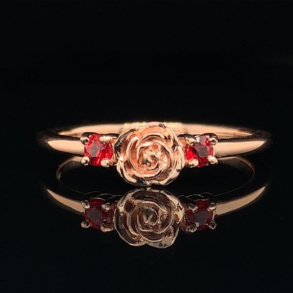 Custom Fire Ruby Rose Ring Geralds Jewelry Oak Harbor, WA