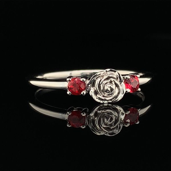 Custom Fire Ruby Rose Ring Image 2 Geralds Jewelry Oak Harbor, WA
