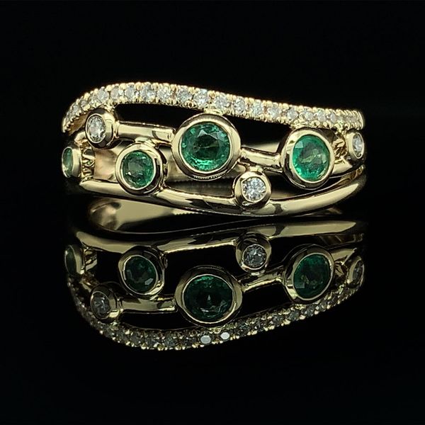 Emerald And Diamond Fashion Ring Geralds Jewelry Oak Harbor, WA