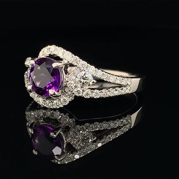 Amethyst And Diamond Fashion Ring Image 2 Geralds Jewelry Oak Harbor, WA