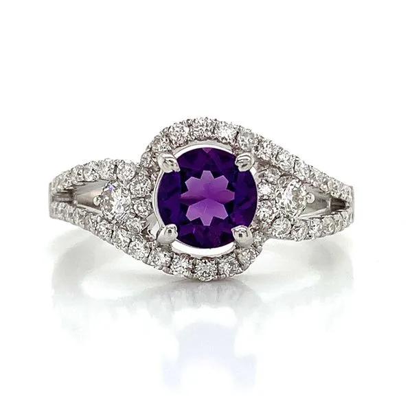 Amethyst And Diamond Fashion Ring Image 4 Geralds Jewelry Oak Harbor, WA
