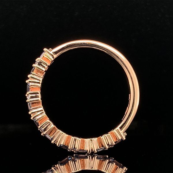 Baguette And Round Zig Zag Natural Yogo Sapphire Ring Image 3 Geralds Jewelry Oak Harbor, WA