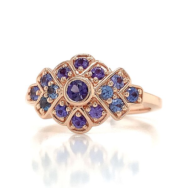 Purple Yogo Sapphire Vintage Style Rose Gold Ring Image 5 Geralds Jewelry Oak Harbor, WA