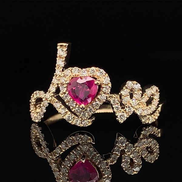 Yellow Gold Ruby And Diamond Ring Geralds Jewelry Oak Harbor, WA
