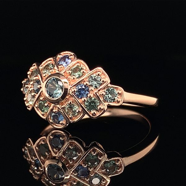 Montana Sapphire Vintage Style Rose Gold Ring Image 2 Geralds Jewelry Oak Harbor, WA