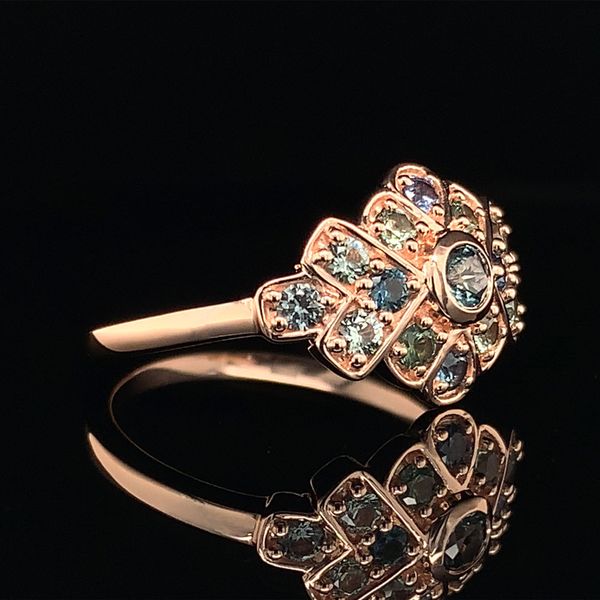 Montana Sapphire Vintage Style Rose Gold Ring Image 3 Geralds Jewelry Oak Harbor, WA