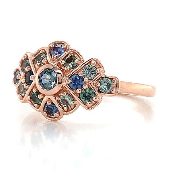 Montana Sapphire Vintage Style Rose Gold Ring Image 5 Geralds Jewelry Oak Harbor, WA