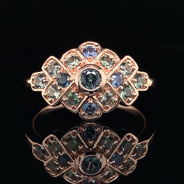 Montana Sapphire Vintage Style Rose Gold Ring Geralds Jewelry Oak Harbor, WA