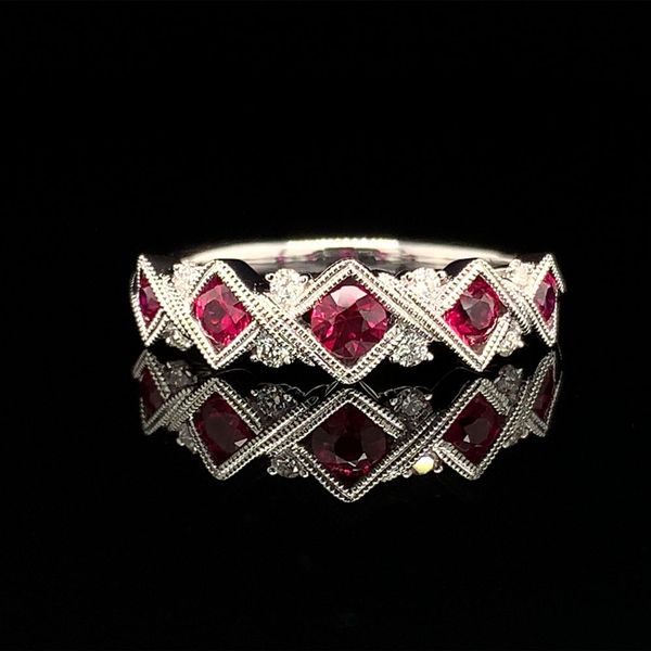 Vintage Inspired Ruby And Diamond Fashion Ring Geralds Jewelry Oak Harbor, WA