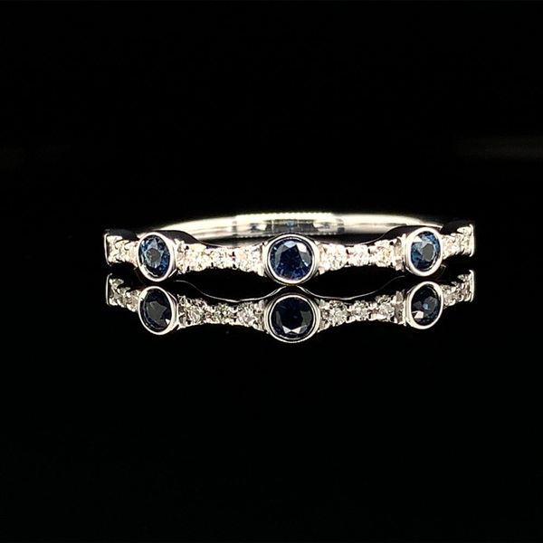 White Gold Alternating Sapphire And Diamond Fashion Ring Geralds Jewelry Oak Harbor, WA