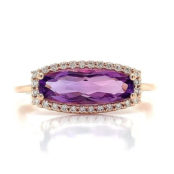 Amethyst and Diamond Ring Image 4 Geralds Jewelry Oak Harbor, WA