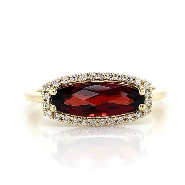 Garnet and Diamond Ring Image 4 Geralds Jewelry Oak Harbor, WA