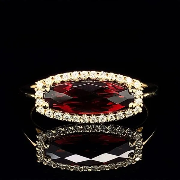 Garnet and Diamond Ring Geralds Jewelry Oak Harbor, WA
