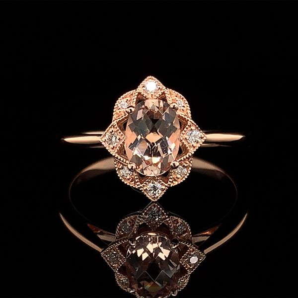 Vintage Inspired Morganite And Diamond Ring Geralds Jewelry Oak Harbor, WA