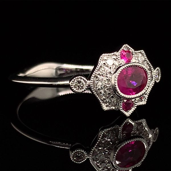 White Gold Leaf Inspired Diamond Earrings Image 2 Geralds Jewelry Oak Harbor, WA