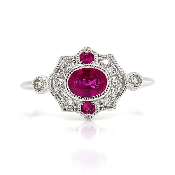 White Gold Leaf Inspired Diamond Earrings Image 4 Geralds Jewelry Oak Harbor, WA