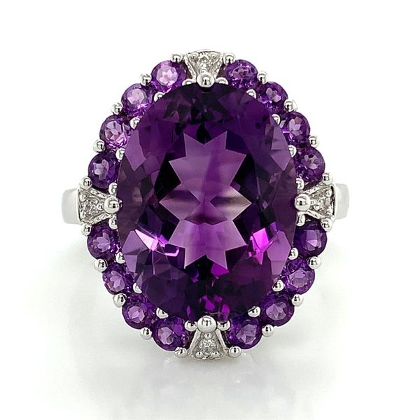 Amethyst And Diamond Fashion Ring Image 4 Geralds Jewelry Oak Harbor, WA