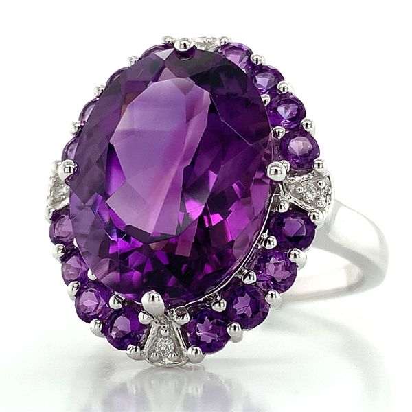 Amethyst And Diamond Fashion Ring Image 5 Geralds Jewelry Oak Harbor, WA