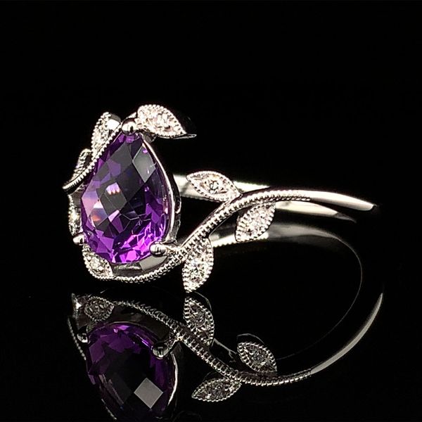 Nature Inspired Amethyst And Diamond Ring Image 2 Geralds Jewelry Oak Harbor, WA