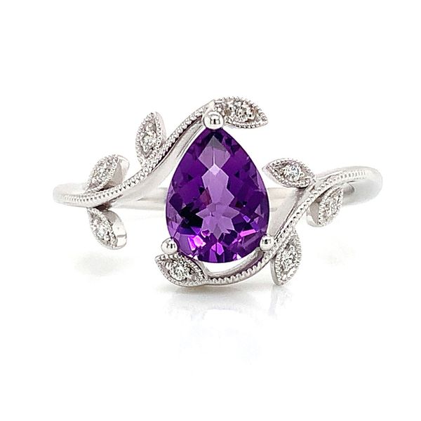 Nature Inspired Amethyst And Diamond Ring Image 4 Geralds Jewelry Oak Harbor, WA