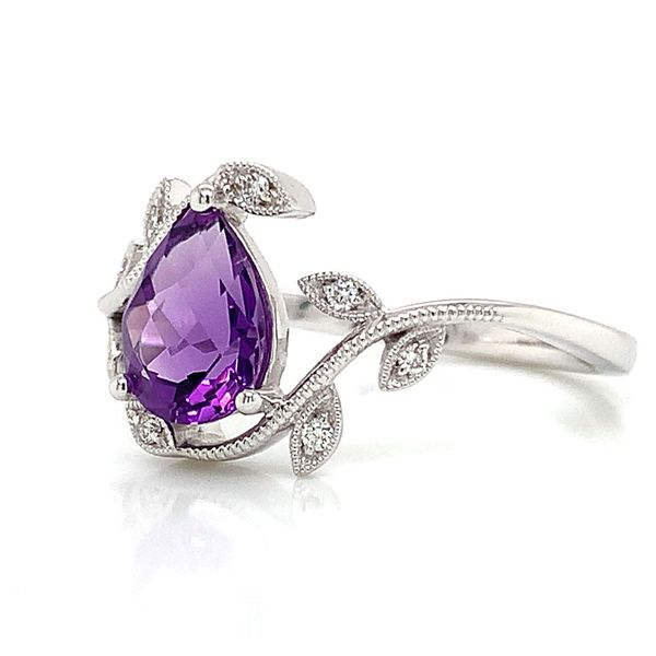 Nature Inspired Amethyst And Diamond Ring Image 5 Geralds Jewelry Oak Harbor, WA