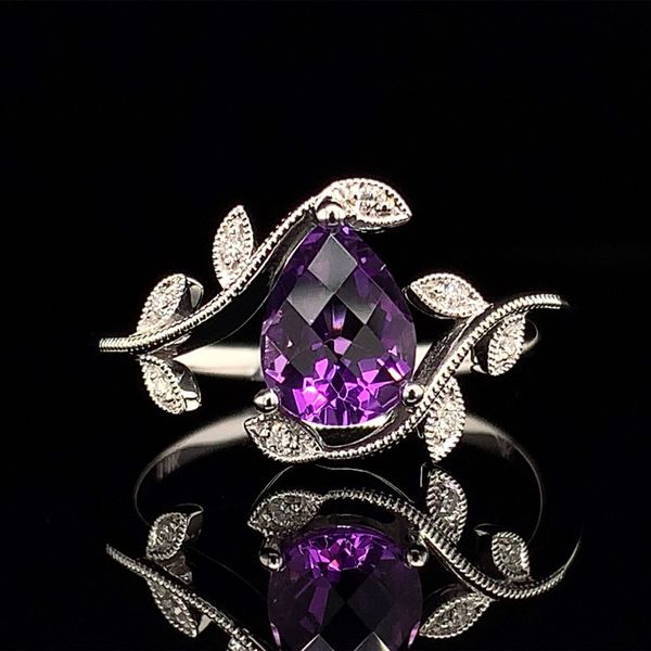 Nature Inspired Amethyst And Diamond Ring Geralds Jewelry Oak Harbor, WA