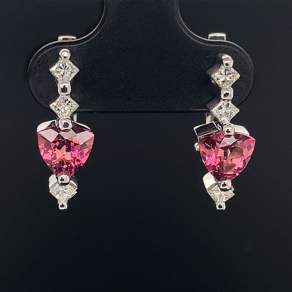 Pink Tourmaline & Diamond Earrings Geralds Jewelry Oak Harbor, WA