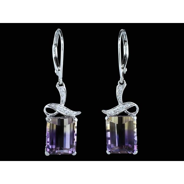 Ametrine and Diamond Earrings Geralds Jewelry Oak Harbor, WA