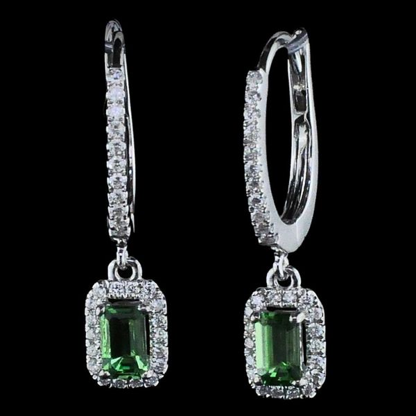 Ladies Tsavorite Garnet and Diamond Earrings Geralds Jewelry Oak Harbor, WA