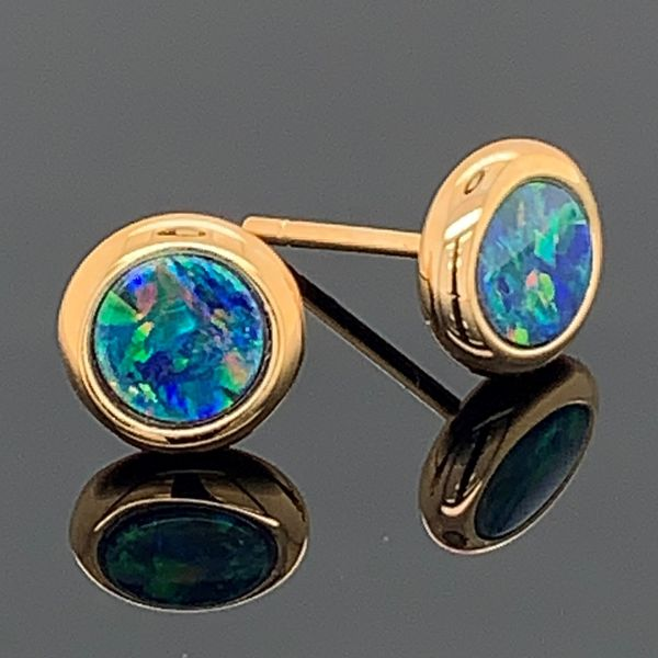 Australian Opal Doublet Earrings Geralds Jewelry Oak Harbor, WA