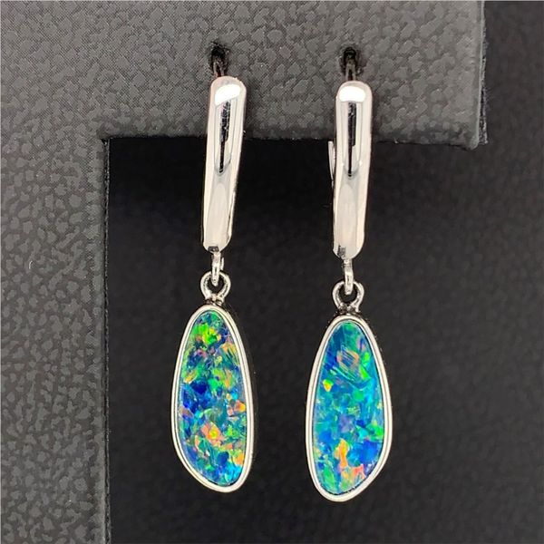 Australian Opal Doublet Earrings Geralds Jewelry Oak Harbor, WA