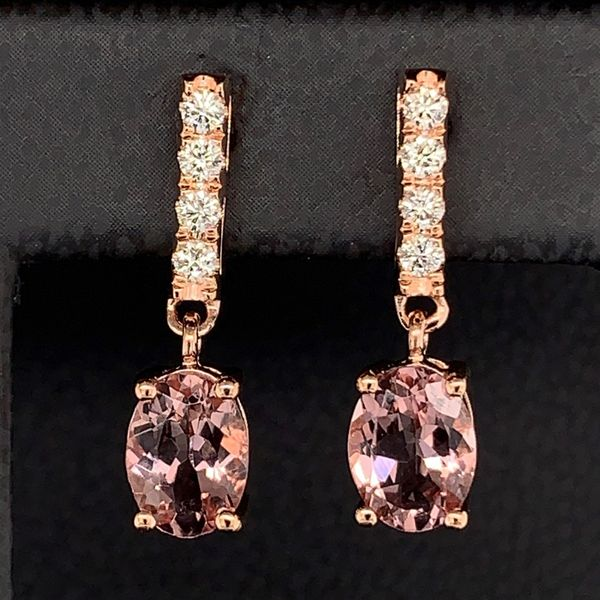 Morganite and Diamond Earrings Geralds Jewelry Oak Harbor, WA