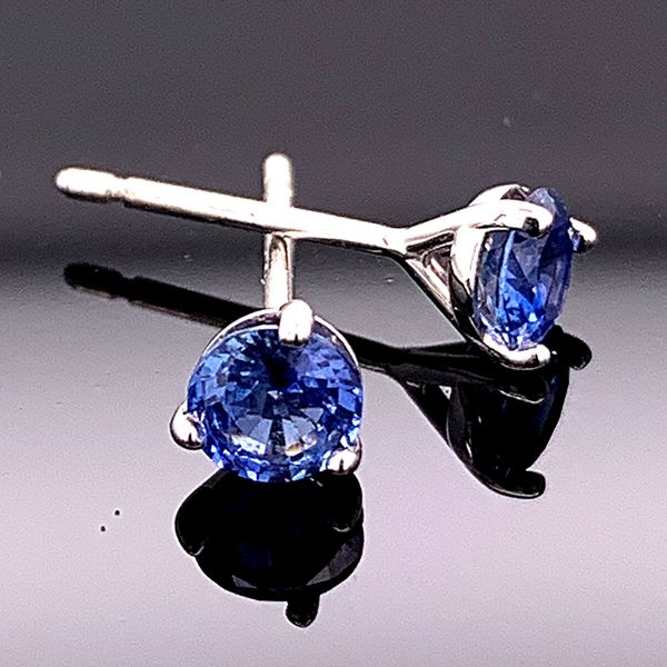 .57Ct Total Weight Light Blue Ceylon Sapphire Stud Earrings Geralds Jewelry Oak Harbor, WA