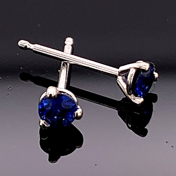 .24Ct Total Weight Natural Blue Sapphire Stud Earrings Geralds Jewelry Oak Harbor, WA