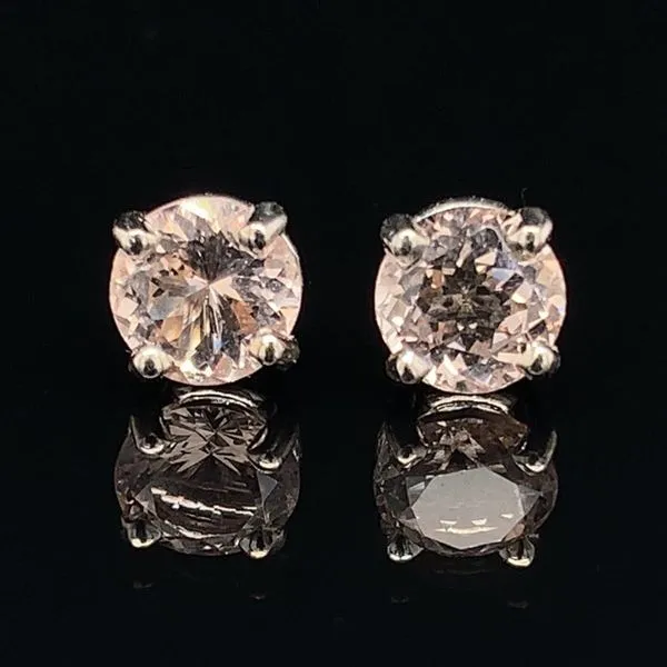 1.54Ctw Morganite Stud Earrings Image 2 Geralds Jewelry Oak Harbor, WA