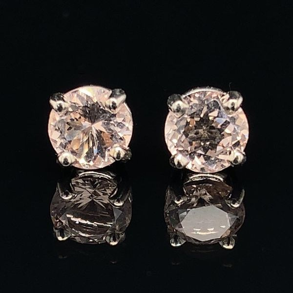 1.54Ctw Morganite Stud Earrings Image 2 Geralds Jewelry Oak Harbor, WA