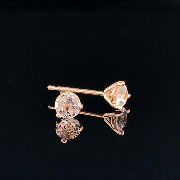 .32ct Total Weight Morganite Stud Earrings Geralds Jewelry Oak Harbor, WA