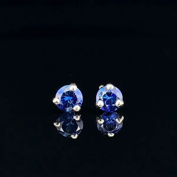 .38cwt. Blue Sapphire Stud Earrings Geralds Jewelry Oak Harbor, WA