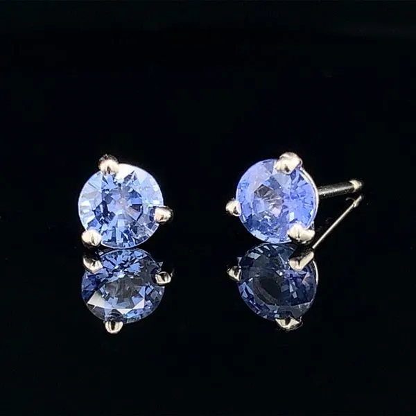 Light Blue Sapphire Stud Earrings Image 2 Geralds Jewelry Oak Harbor, WA