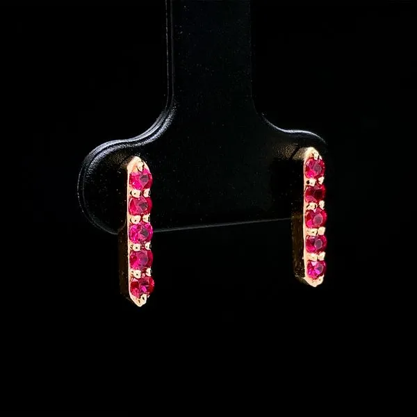 Yellow Gold Madagascar Ruby Earrings Image 2 Geralds Jewelry Oak Harbor, WA