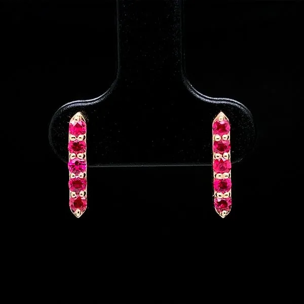 Yellow Gold Madagascar Ruby Earrings Geralds Jewelry Oak Harbor, WA